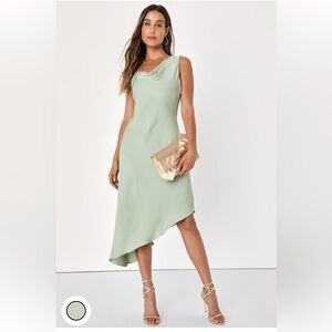 Lulu’s Sage Green Wedding Guest Dress